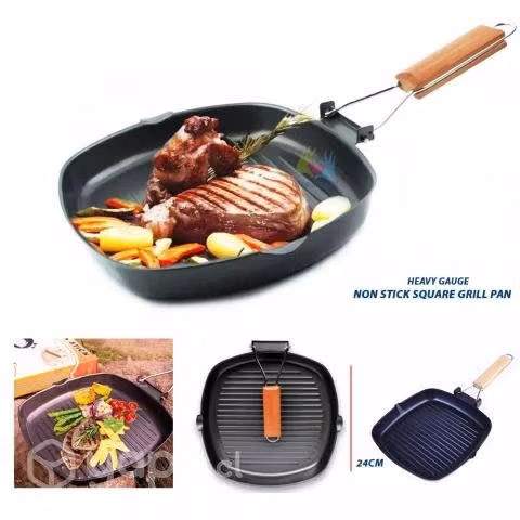Plancha Grill Antiadherente Sartén 28cm Hierro Cua