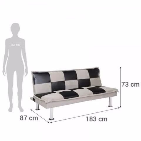 Futón gris negro 1.83 mts - Imagen 3