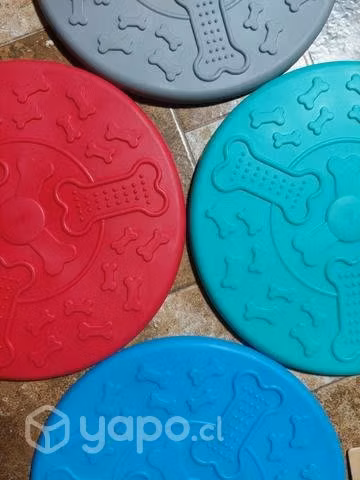 Juguete perro frisbee goma