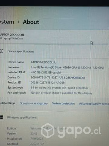 Notebook hp en Perfecto estado