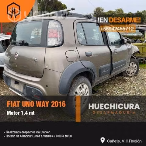 Piola acelerador fiat uno way 2016