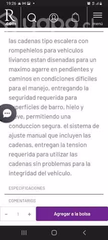 Cadenas automóvil para nieve