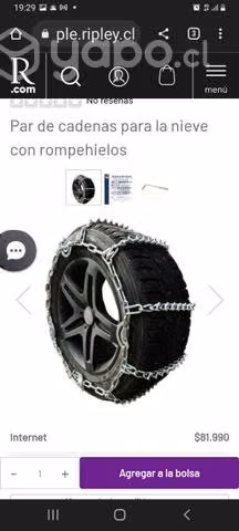 Cadenas automóvil para nieve