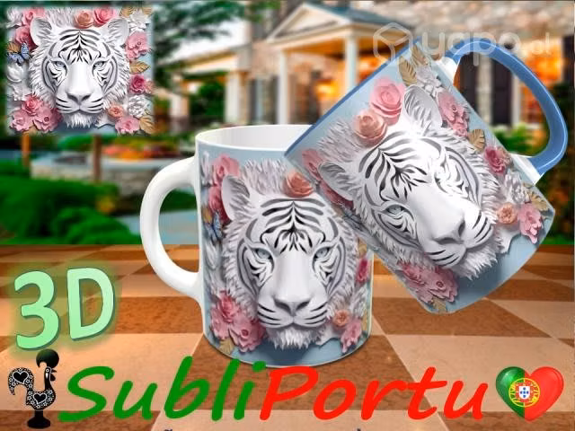 Tazones Diseño 3D De Animales, Tigre, Tortuga, ETC