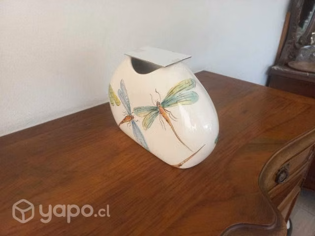 Hermoso Florero Libelulas Hecho A Mano - Imagen 2