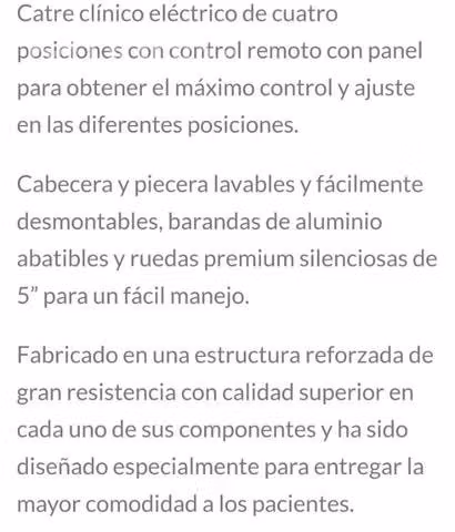 Catre clinico eléctrico - Imagen 2