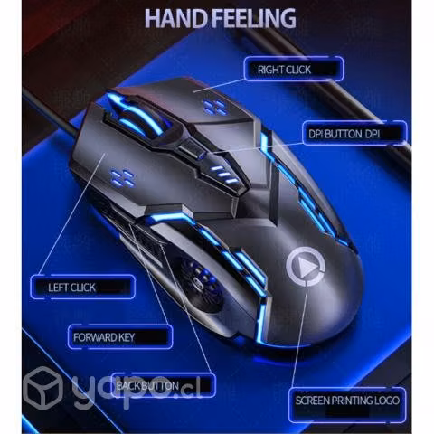 Mouse para video juegos luces - Imagen 3