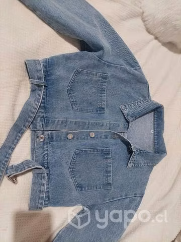 Chaqueta jeans crop - Imagen 2