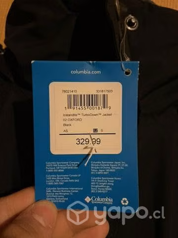Parka columbia nueva S