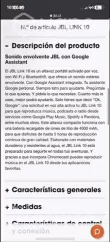 Parlante JBL LINK10