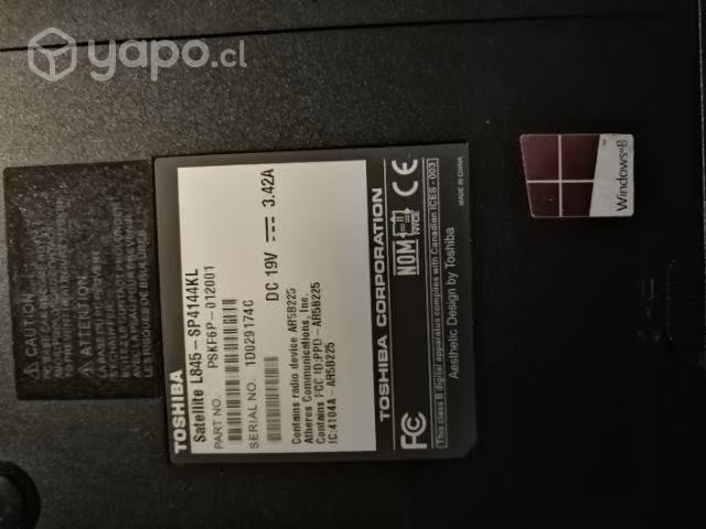 Notebook Toshiba