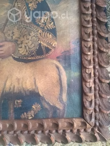 Virgen cuzqueña óleo antigua