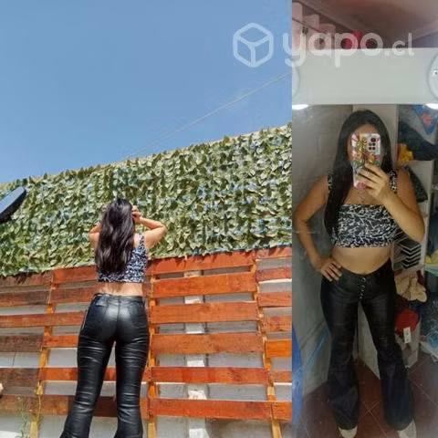 Jeans de cuerina flare del 36 al 46
