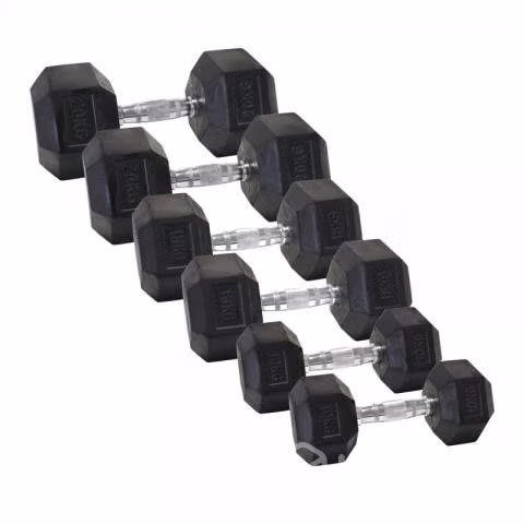 Pack 3 Pares De Mancuernas hexagonales 90kg