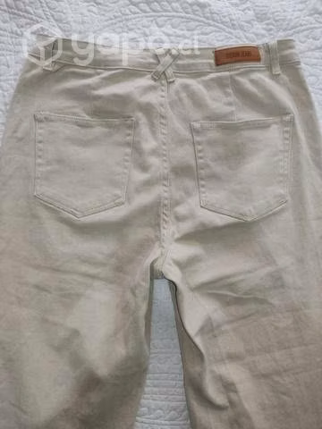 Jeans beige full moda