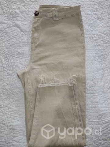 Jeans beige full moda
