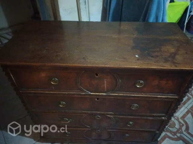 Cómoda de 4 cajones, antigua para refacción