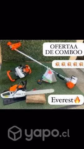 Barreno erux, orilladora y desbrozadora, motosierr