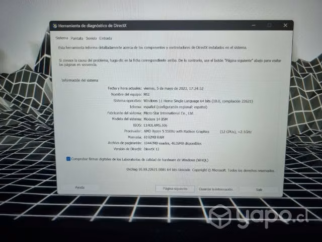 Laptop MSI modern 14 B5M - Imagen 4