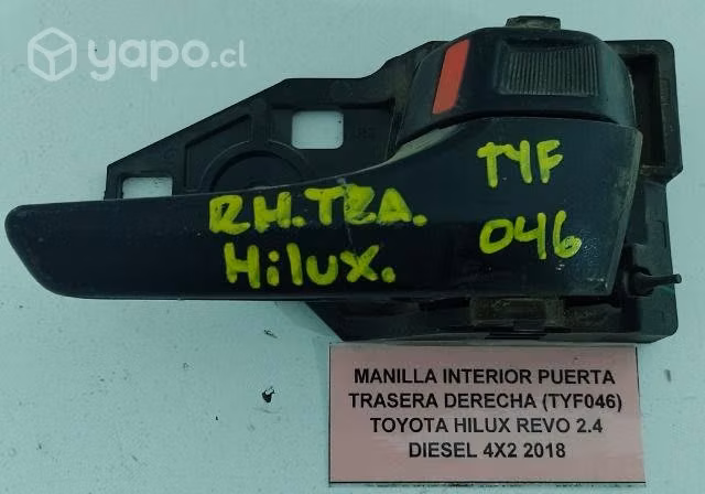 Manilla Interior Puerta Trasera Derecha (TYF046) T