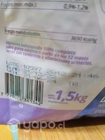 Alimento Agility Urinary para gato adulto