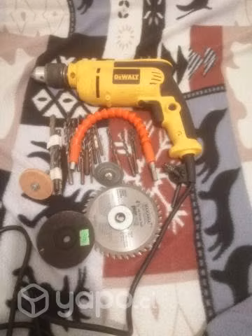 Taladro percutor de 1/2" + accesorios