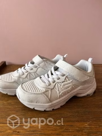 Zapatillas blancas escolar - Imagen 3