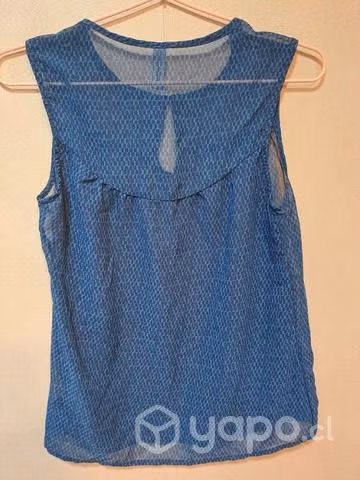 Polera Mujer Azul Traslúcida - Imagen 3