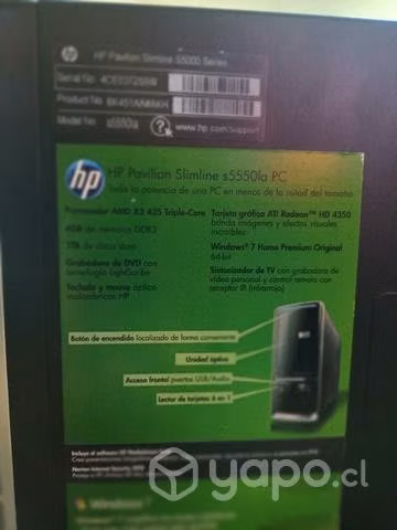 HP Pavilion slimline funcionando - Imagen 3