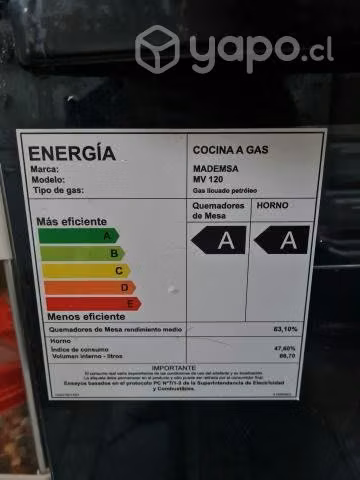 Cocina mademsa 4 hornillas