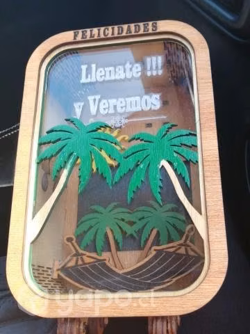 Alcancia de maleta de viaje,madera personalizada