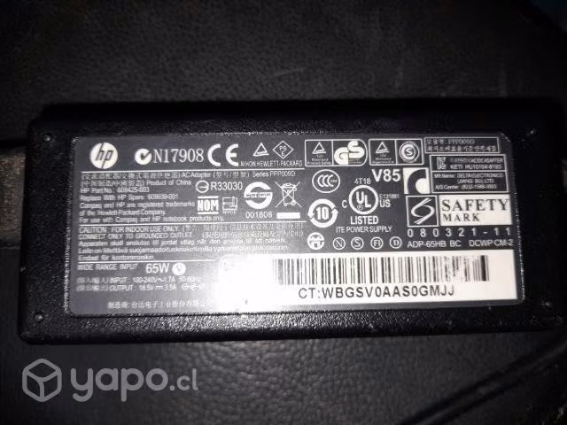 Cargador HP Original 65W
