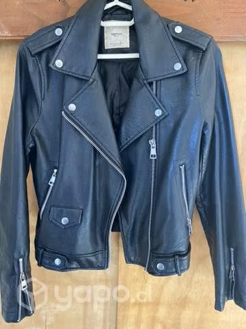 Chaqueta cuero aviador mujer