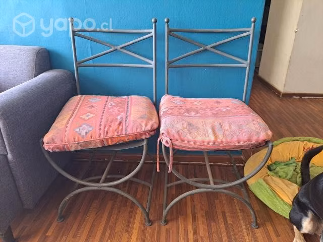 Muebles hierro y vidrio