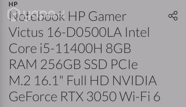 Hp victus rtx 3050