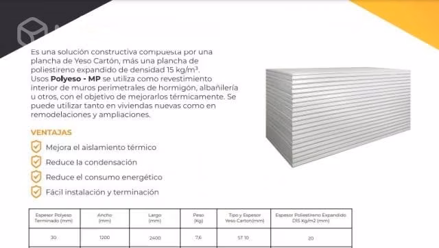 Volcapol 30mm y Volcafix adhesivo 25kg