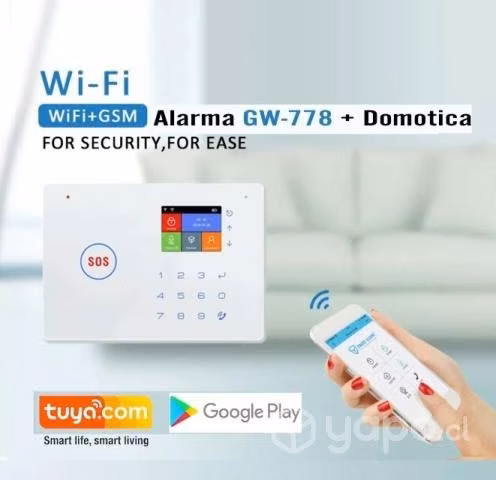 Alarma Gsm+WiFi Con Domotica