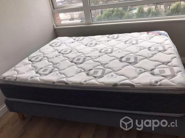 Colchón de 2 plazas nueva + marquesa de 2da mano