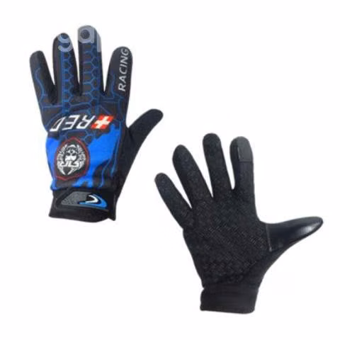 Guante Moto Bicicleta Azul Touch