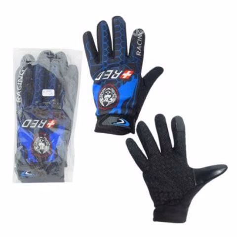 Guante Moto Bicicleta Azul Touch