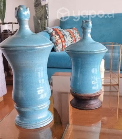 Jarrones decorativos con tapa ( 2 unidades) - Imagen 2