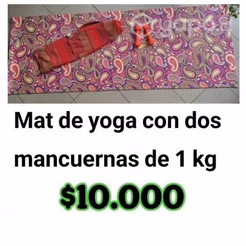 Mat Yoga + mancuernas