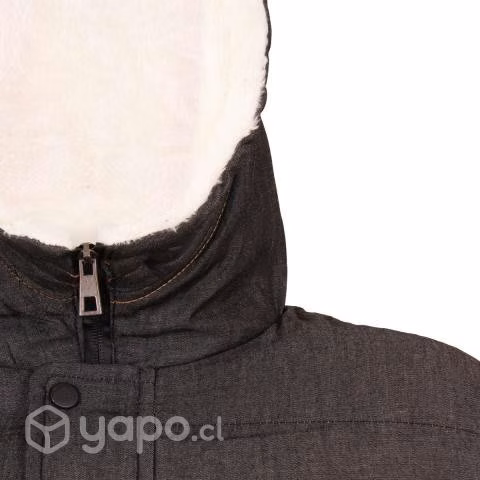 Parka Gris M Con Gorro y Chiporro Modelo 158
