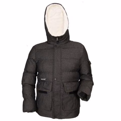 Parka Gris M Con Gorro y Chiporro Modelo 158