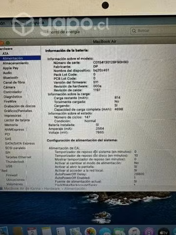 MacBook Air 11.6 Intel core i5 4gb ram 128 gb - Imagen 6