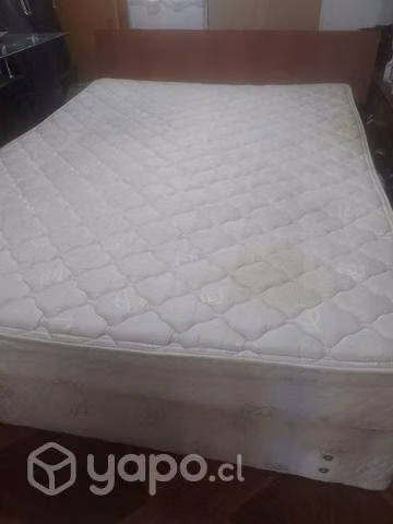 Cama de dos plaza rosen base con rueda colchón y r - Imagen 5