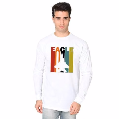 Polera Manga Larga Para Hombre Eagle Avión F15 - Imagen 2