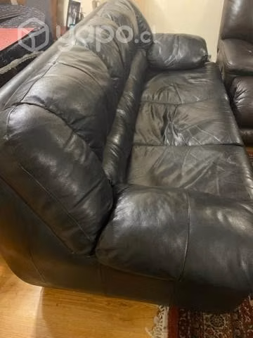 Sofa Cuero 3 cuerpos
