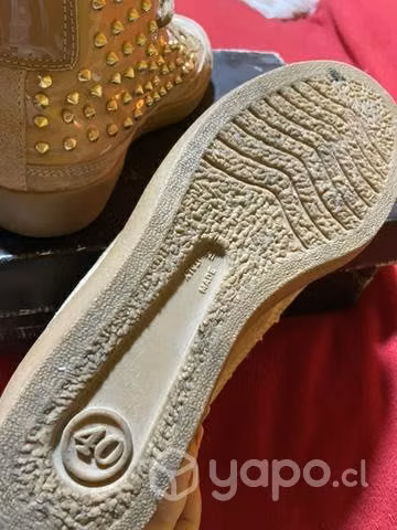 Zapatillas tachas café claro - Imagen 5
