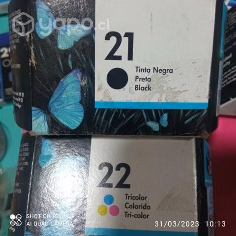 Packs de tintas hp 21 y 22 originales